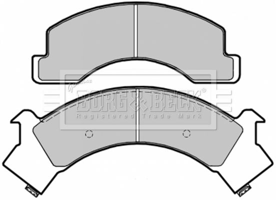 BORG & BECK Комплект тормозных колодок, дисковый тормоз BBP1580